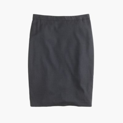 Petite pencil skirt in pinstripe Super 120s