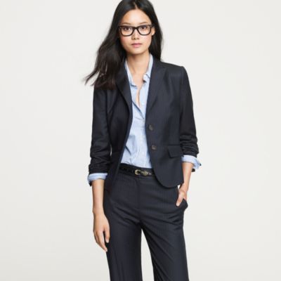 Two-button jacket in pinstripe Super 120s