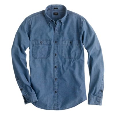 Slim indigo stripe shirt