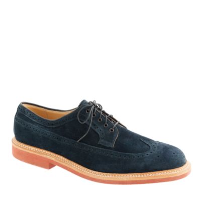 Limited-edition Alden&reg; for J.Crew longwing bluchers in navy suede