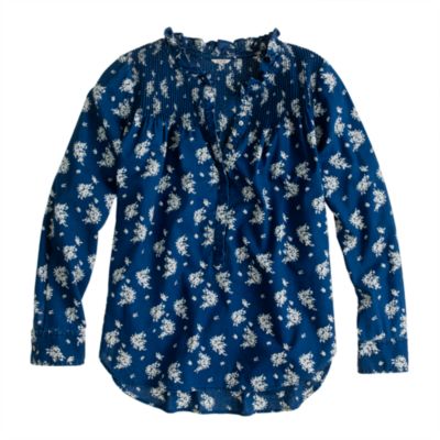Indigo floral popover