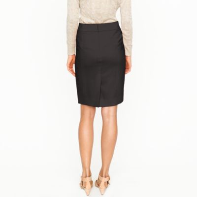Pencil skirt in wool crepe