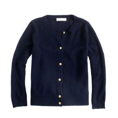 Girls' cashmere star-button cardigan