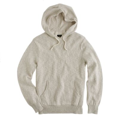 Textured slub cotton hoodie