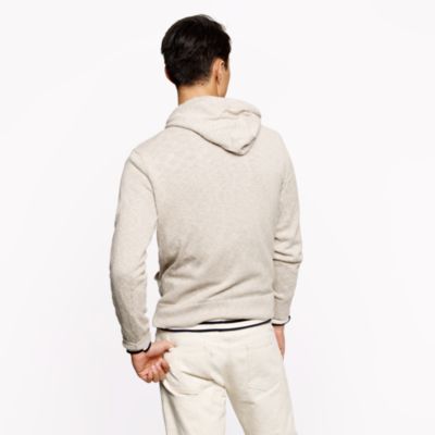 Textured slub cotton hoodie