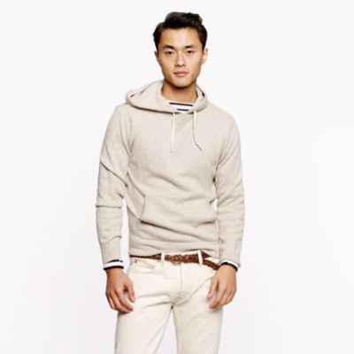 Textured slub cotton hoodie