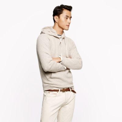 Textured slub cotton hoodie