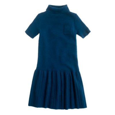 Girls' merino turtleneck dress