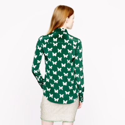 Silk butterfly blouse