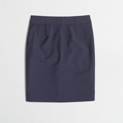 Factory pencil skirt in pinstripe wool