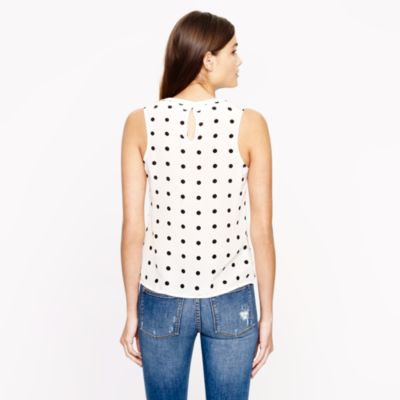 Dotted silk shell