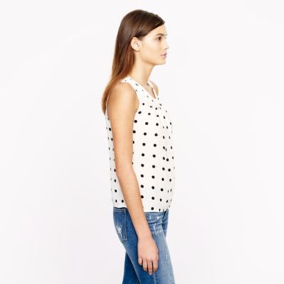 Dotted silk shell