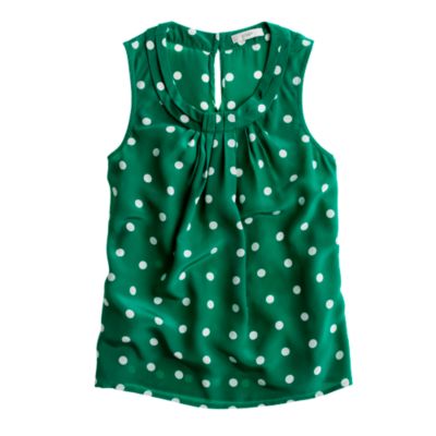 Dotted silk shell