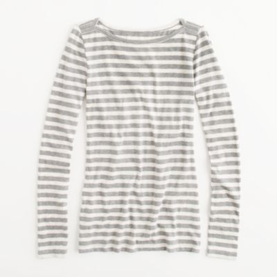 Factory stripe boatneck artist tee