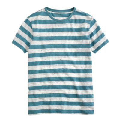 Stock jersey tee in heather stripe