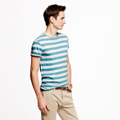 Stock jersey tee in heather stripe