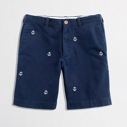 Factory 9" embroidered Gramercy short