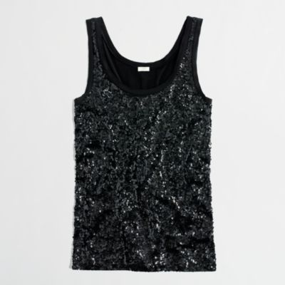 Factory square-sequin tank