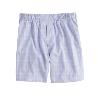 Glen plaid boxers in amber