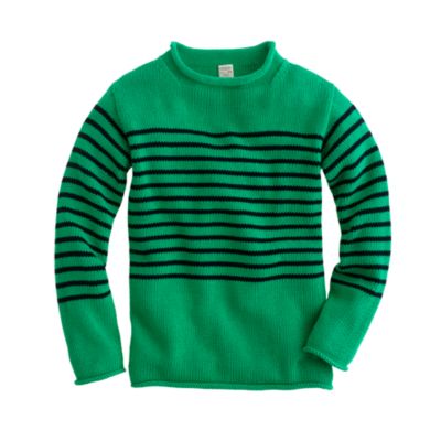 Boys' engineered-stripe rollneck&trade; sweater