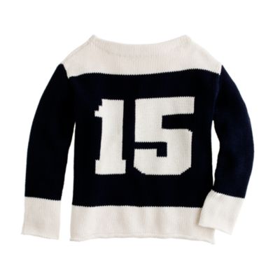 Boys' cotton #15 boatneck sweater