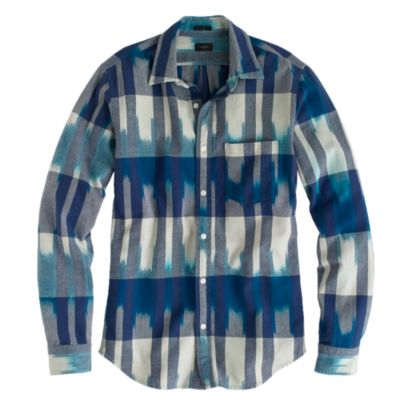 Slim indigo ikat shirt