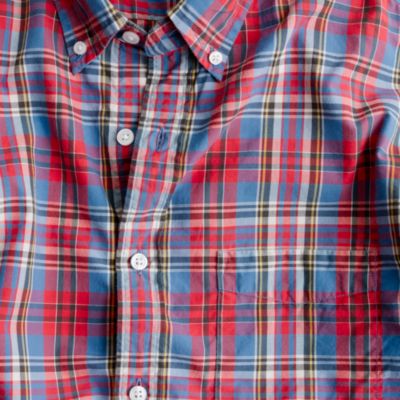 Tartan shirt in blue sapphire