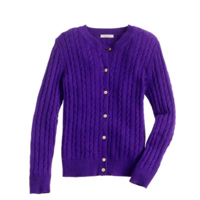 Girls' tiny-cable cardigan