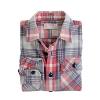 Boys' shirt in sunwashed flannel