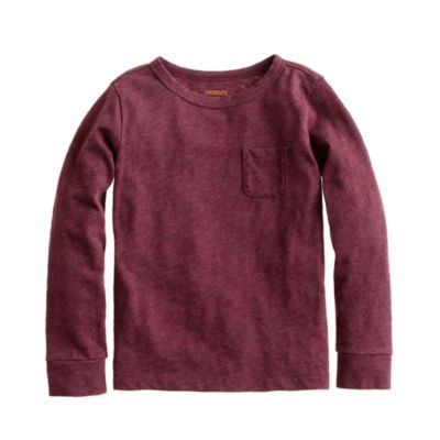 Boys' long-sleeve pocket tee