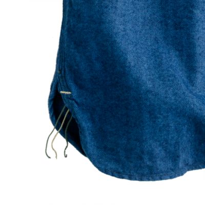 Shuttle Notes shirt in indigo herringbone