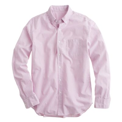 Secret Wash end-on-end shirt in pencil stripe