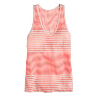 Vintage cotton tank in block stripe