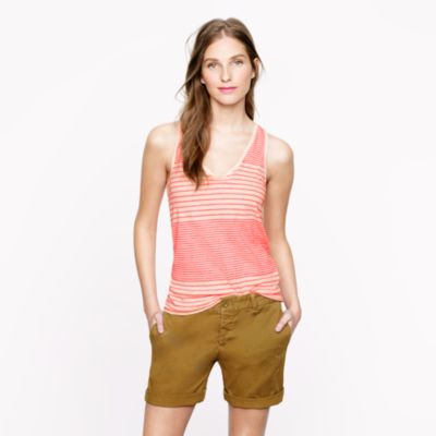 Vintage cotton tank in block stripe