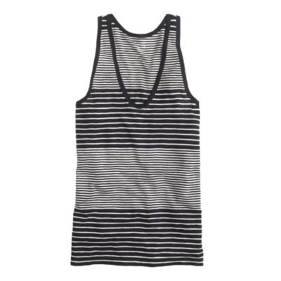 Vintage cotton tank in block stripe