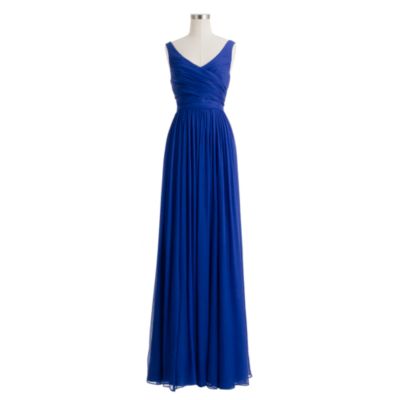Heidi long dress in silk chiffon