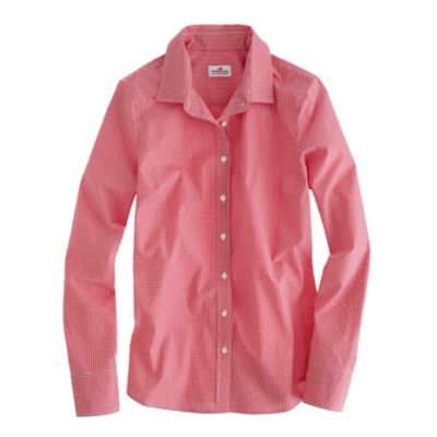 Stretch perfect shirt in mini-gingham