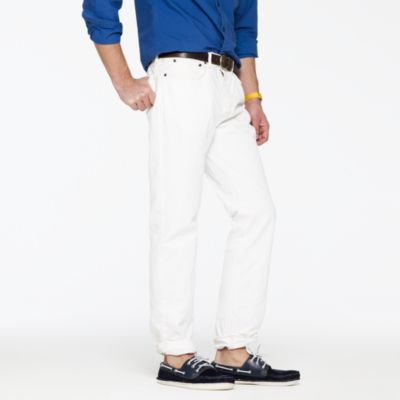 Slim-straight jean in antique white