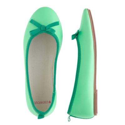 Girls' classic neon ballet flats