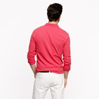 long-sleeve piqu&eacute; polo