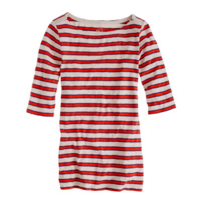 Painter elbow-sleeve boatneck tee in nautical stripe