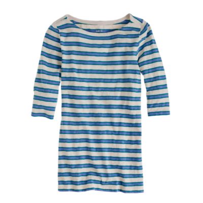 Painter elbow-sleeve boatneck tee in nautical stripe
