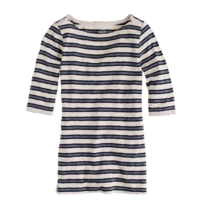 Painter elbow-sleeve boatneck tee in nautical stripe