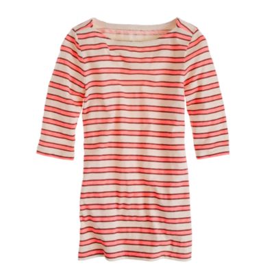 Painter elbow-sleeve boatneck tee in nautical stripe