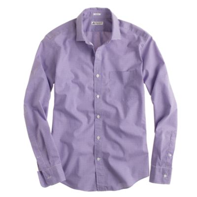 Thomas Mason&reg; for J.Crew slim shirt in vivid grape microgingham