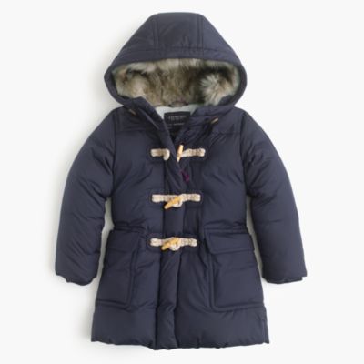 Girls' toggle puffer