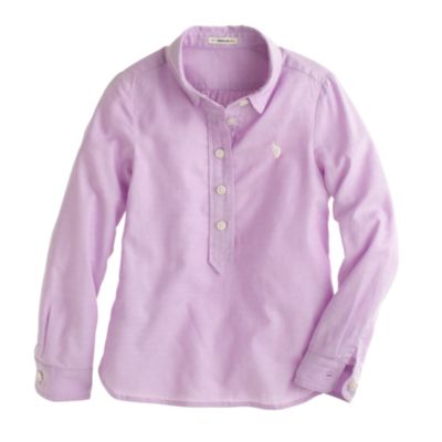 Girls' tissue oxford popover