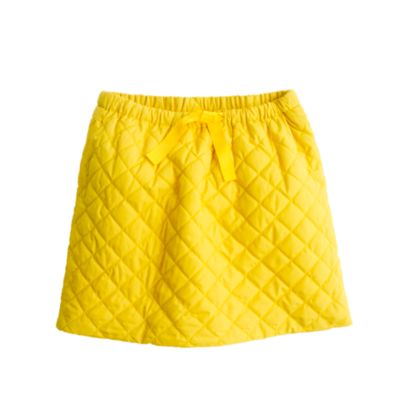Girls' quilted puffer skirt