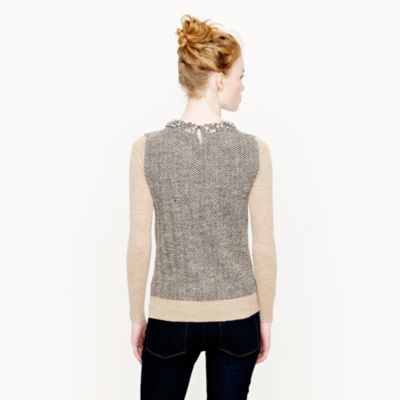 Collection jeweled-collar sweater
