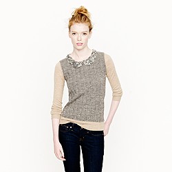 Collection jeweled-collar sweater